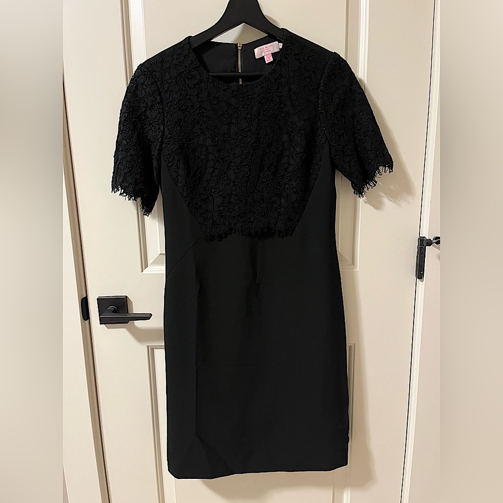 Ted Baker lace black dress size 2